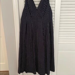 Hill House Blue and White Polka Dot Midi Dress